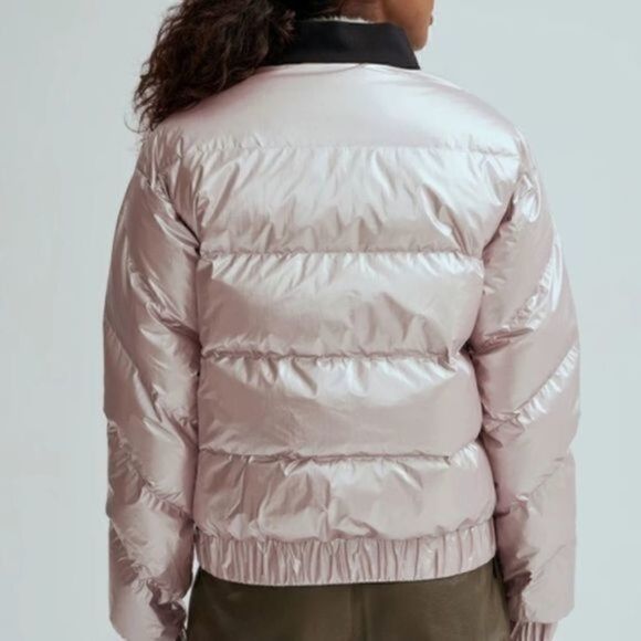 Noize Amber M Metallic Bomber Jacket Vegan Large - Picture 3 of 15